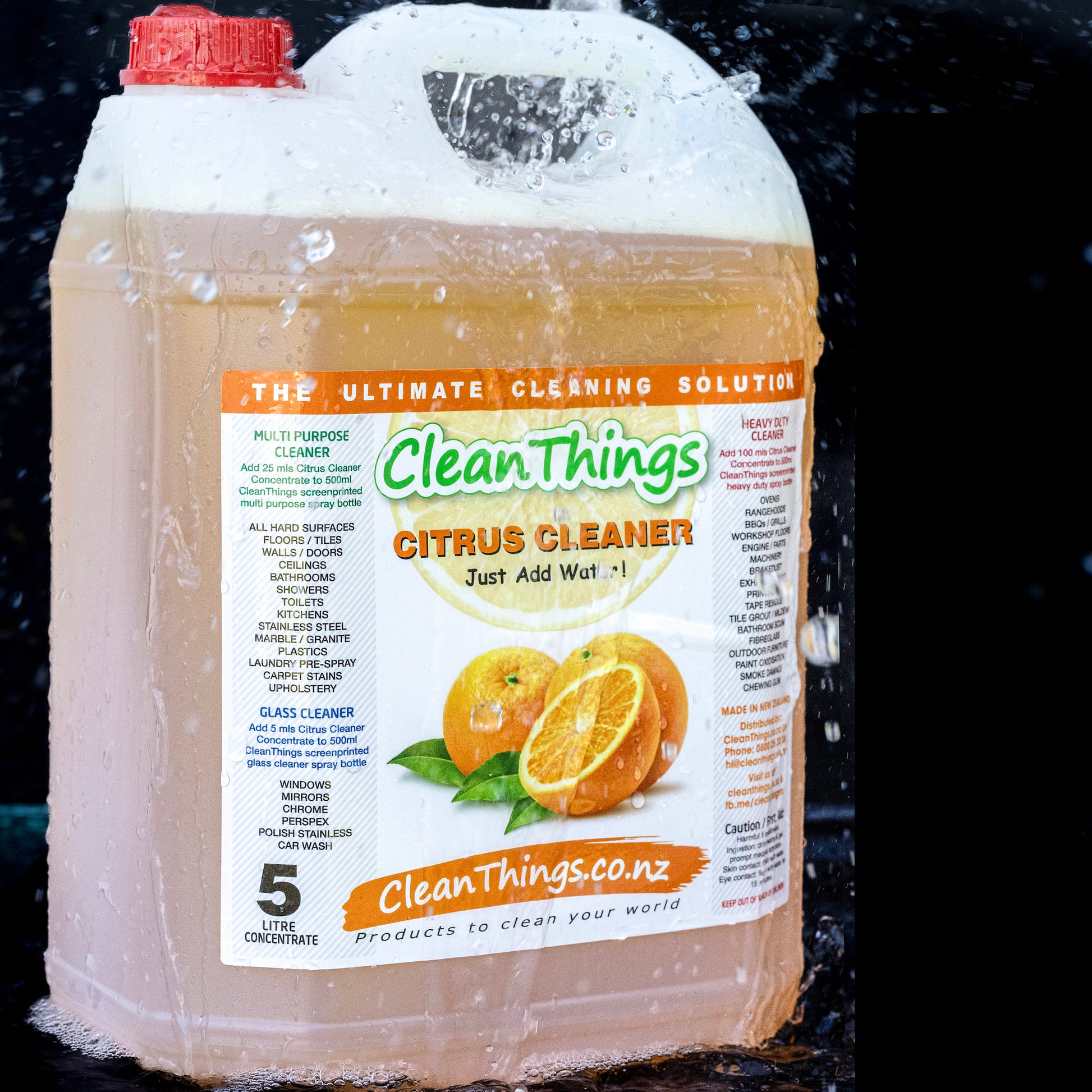 Citrus Based Cleaner Concentrate 5 litres just add water & clean almost anything. makes 100 litres multi purpose cleaner