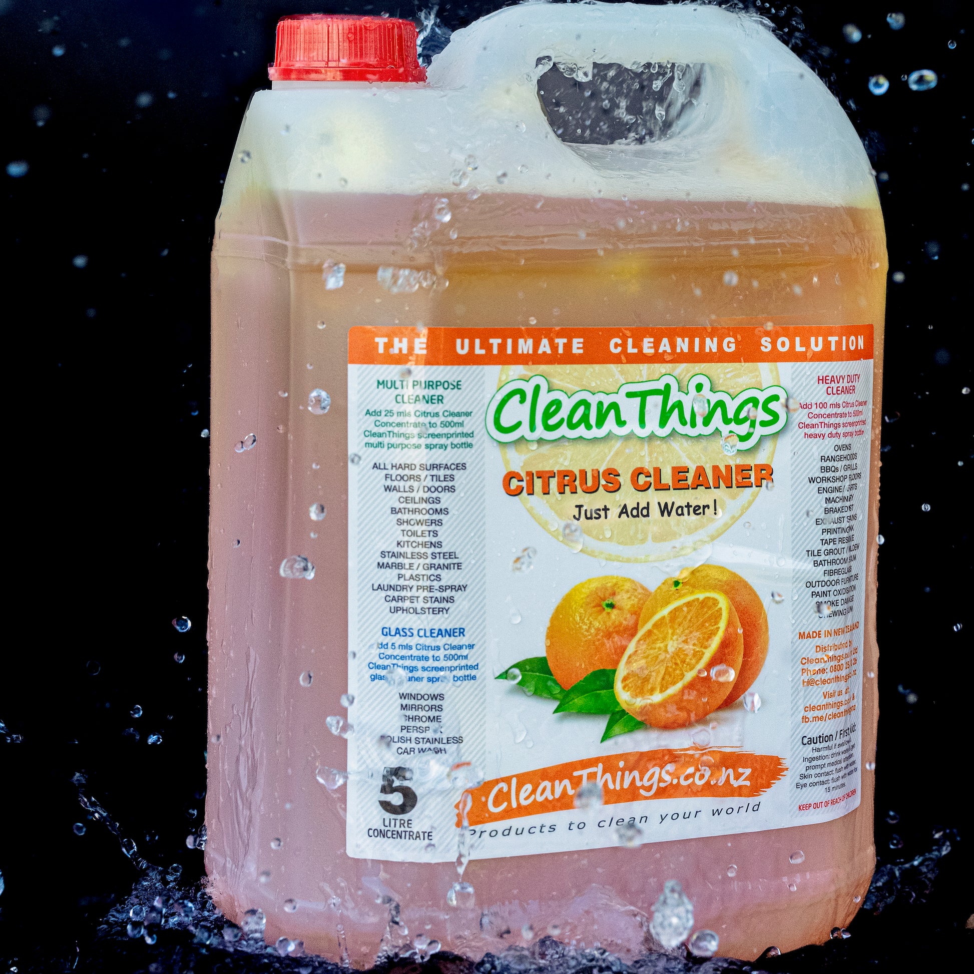 Citrus Cleaner Concentrate 5 litres just add water & clean almost anything cost-effective make 100 litres all purpose cleaner