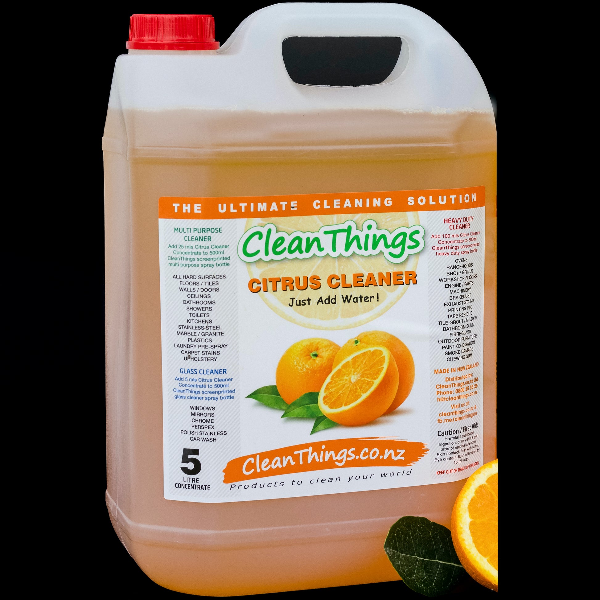 Citrus Cleaner Concentrate 5 ltrs Replace so many cleaning products Clean almost anything make 100 ltrs multi purpose cleaner