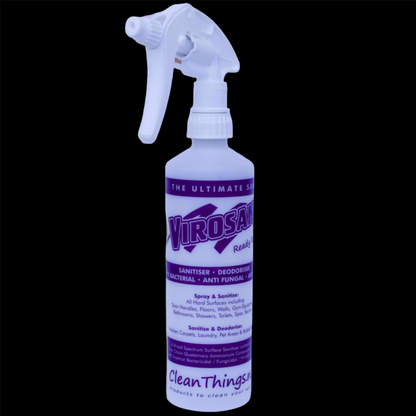 Empty Virosan Sanitiser Deodouriser spray bottle you can re-use again & again. For 20 years our customers have & so can you!