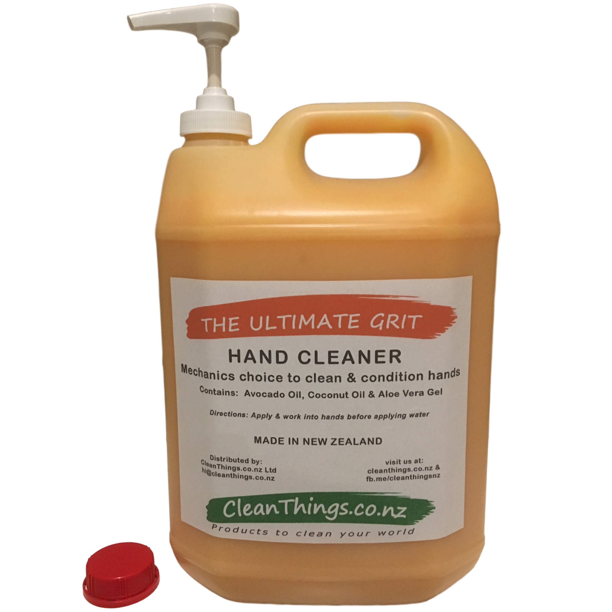 Citrus Grit Hand Cleaner 5L with Hand pump dispenser The Ultimate Grit hand cleaner to clean & condition your hands. NZ made