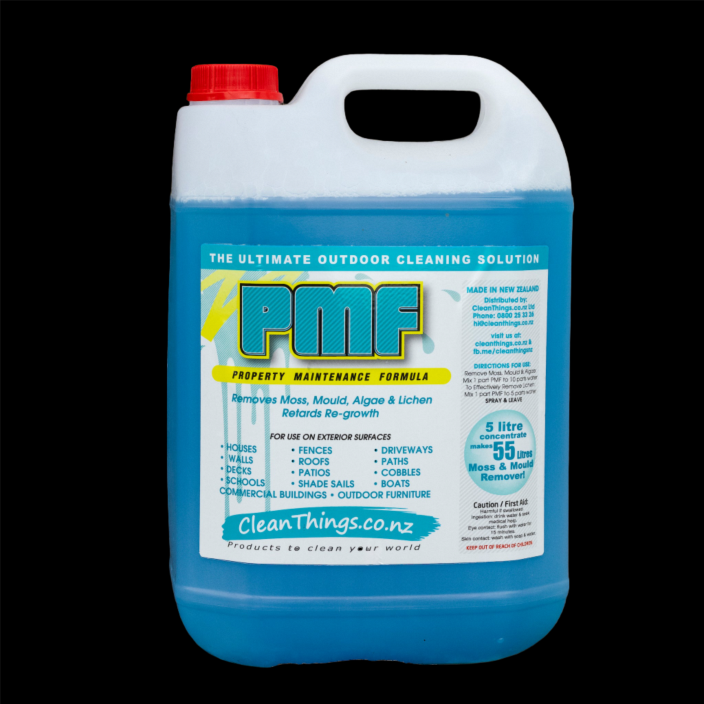 Outdoor Cleaner 5 ltrs industrial strength makes 50 ltrs clean moss mould & lichen clean exterior surfaces deck fence paths &