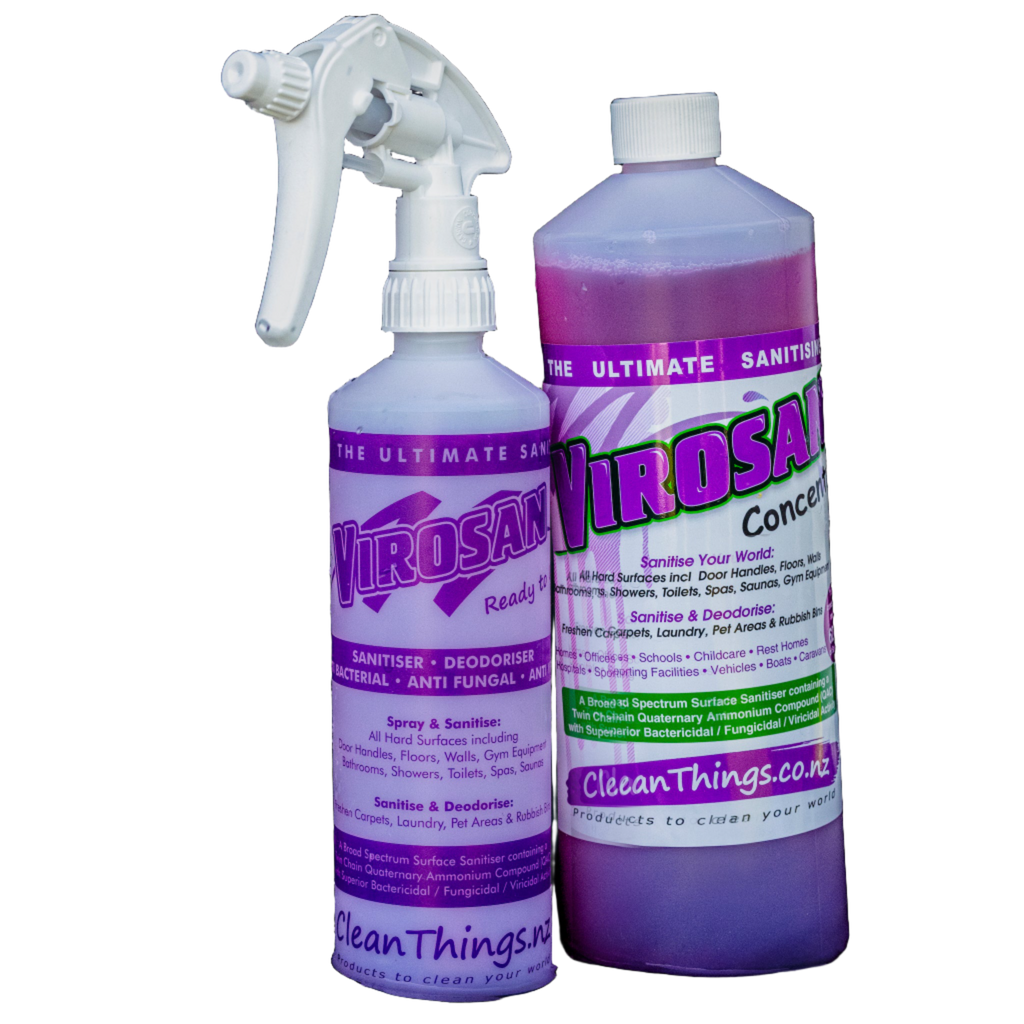 Virosan ready to use Spray Bottle & Virosan Sanitiser Deodouriser Concentrate 1 ltr so you can refill spray bottle 124 times