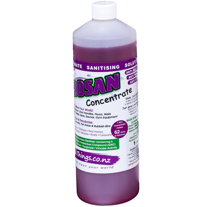 Virosan Sanitiser Deodouriser Concentrate 1 litre makes 62 litres Sanitise surfaces, laundry and Deodourise Kill bad smells