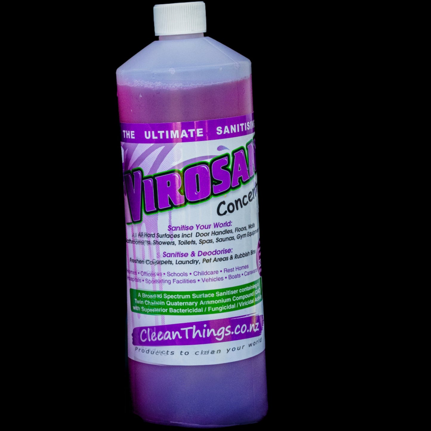 Virosan Sanitizer Deodorizer Concentrate 1 ltr makes 62 ltrs Anti Bacterial Anti Fungal & Anti Viral. Sanitiser & Deodouriser