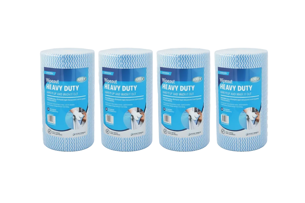 Blue Sorb-X Wipeout Heavy Duty Rolls. Quantity 4 