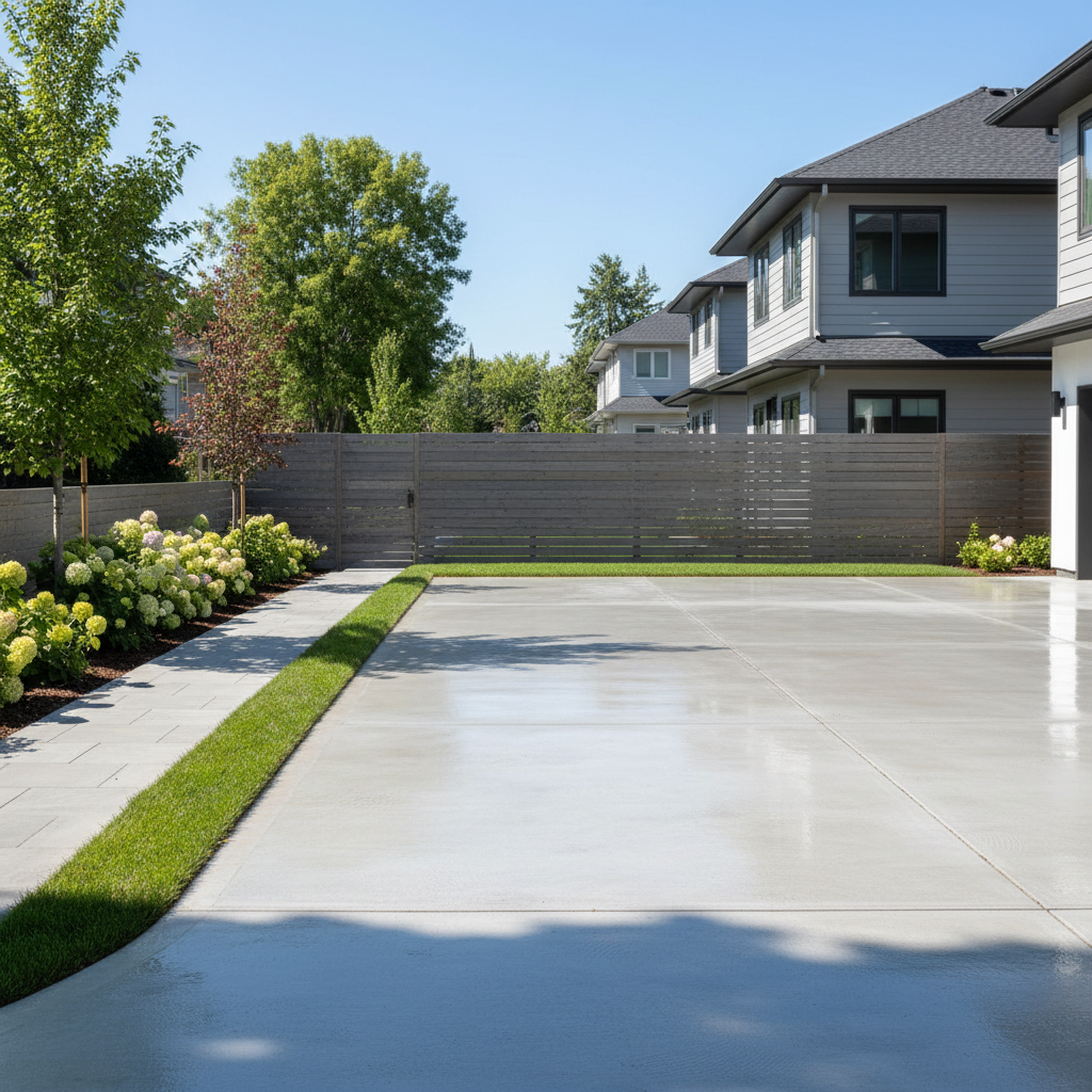 Clean driveway, path, and fence
