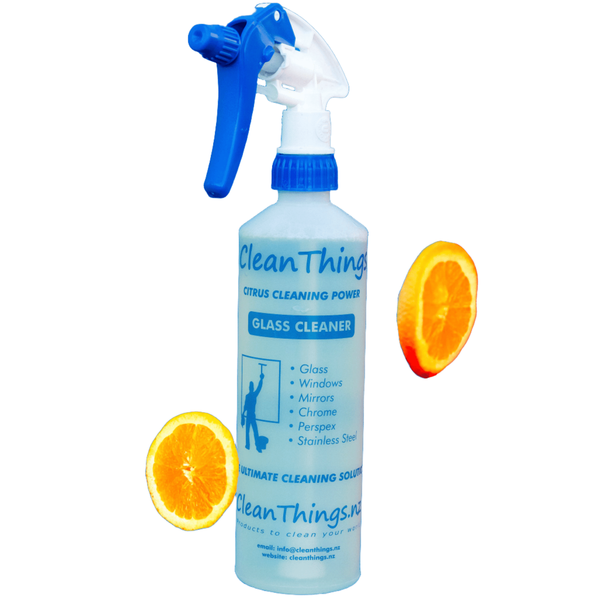 Glass Cleaner Spray Bottle Blue 500ml (ready to use) - Cleaning Product - Clean Things