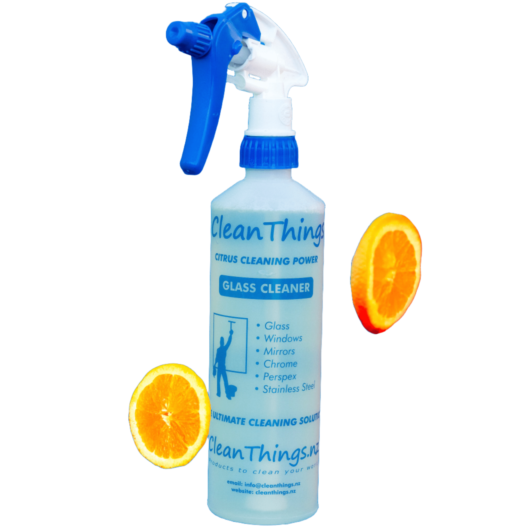 Glass Cleaner Spray Bottle Blue 500ml (ready to use) - Cleaning Product - Clean Things