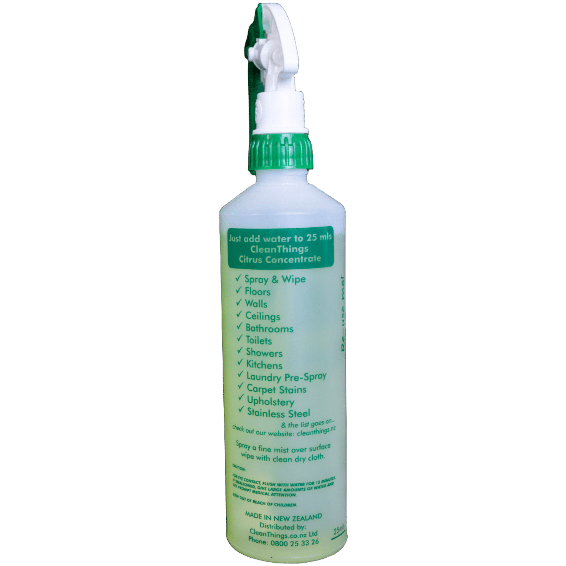 Multi Purpose Cleaner Spray Bottle Green 500ml (ready to use) - Cleaning Product - Clean Things