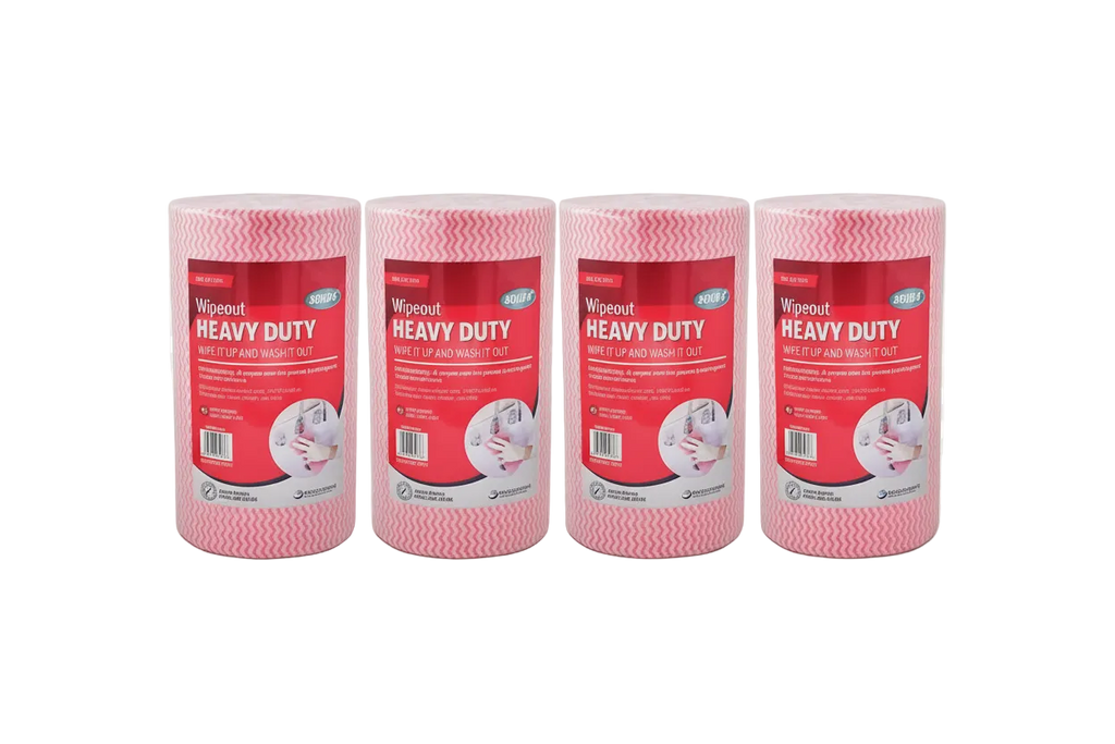 Red Sorb-X Wipeout Heavy Duty Rolls. Quantity 4 