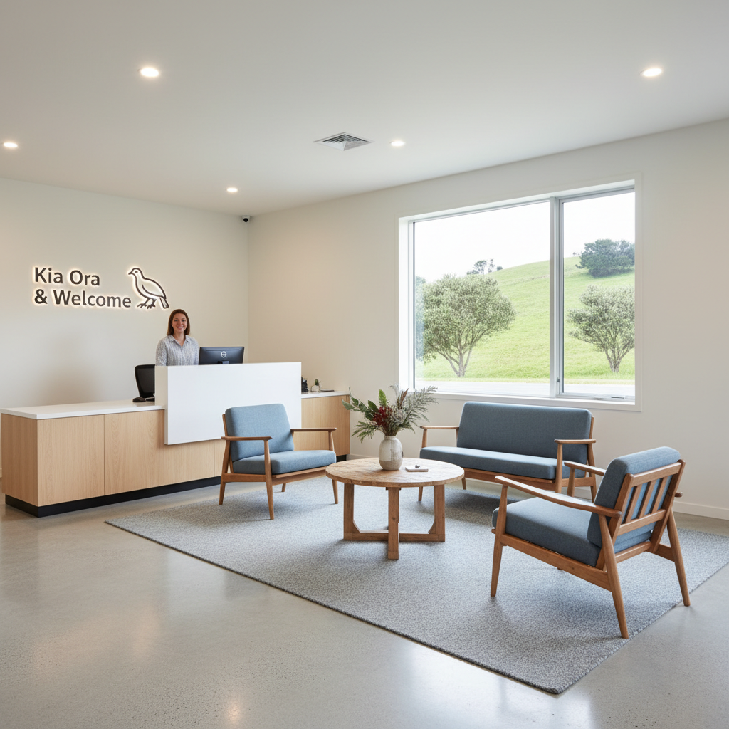 Simple NZ office reception