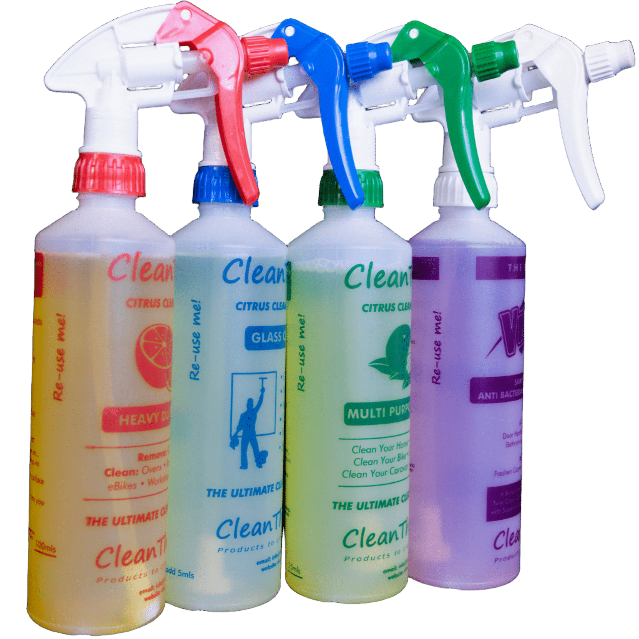 Raiser Clean 1 Sanitiser & Odour Remover + 3 Citrus Cleaner Spray Bottles – Clean Things